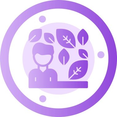 Bir ağaç simgesinin vektör illüstrasyonu