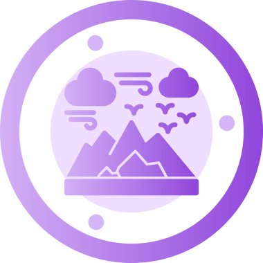 dağ ikonu vektör illüstrasyonu