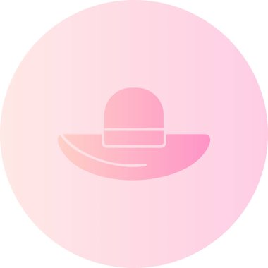 Bir şapka simgesinin vektör illüstrasyonu