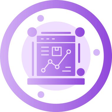 Veri analizi. Web simgesi basit illüstrasyon