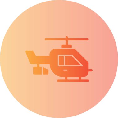 Helikopter. Web simgesi basit illüstrasyon