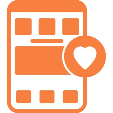 mobil aşk simgesi, vektör illüstrasyonu