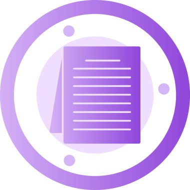 belge simgesi vektör illüstrasyonu