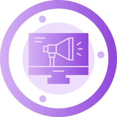 Bir megafon simgesinin vektör çizimi