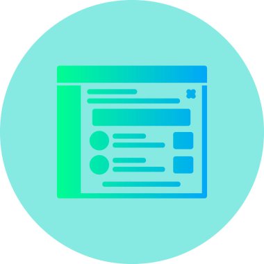 Web arayüzü simgesi, vektör illüstrasyonu