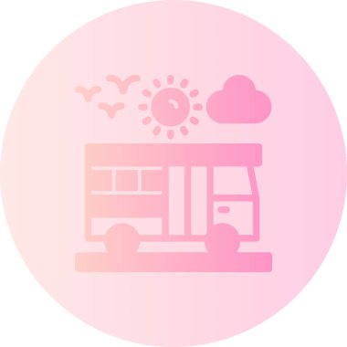 bus simgesi vektör illüstrasyonu