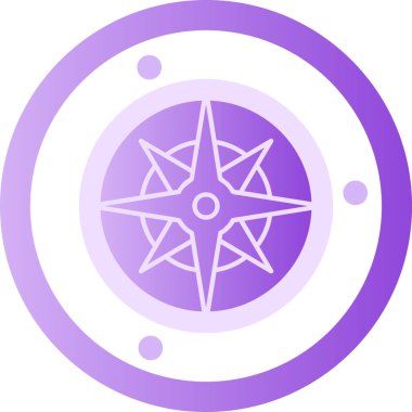 Pusula. Web simgesi basit illüstrasyon