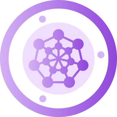 Molekül simgesi, vektör illüstrasyonu basit tasarım