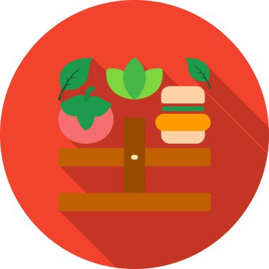 Gıda düz renkli simge.