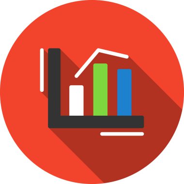 iş büyümesi düz simgesi, düz biçim tasarımı