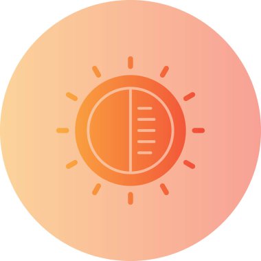 Güneş. Web simgesi basit illüstrasyon