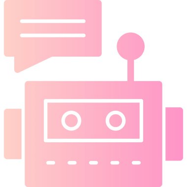 Robot simgesi. Web için robot vektör simgelerinin basit çizimi