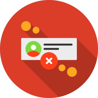 bildirim düz simgesi, vektör, illüstrasyon, e- posta iletisi