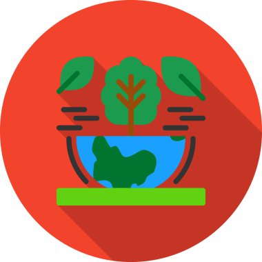 Bitki. Web simgesi basit illüstrasyon