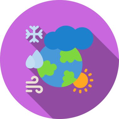 Rozet tarzında iklim değişikliği ikonu