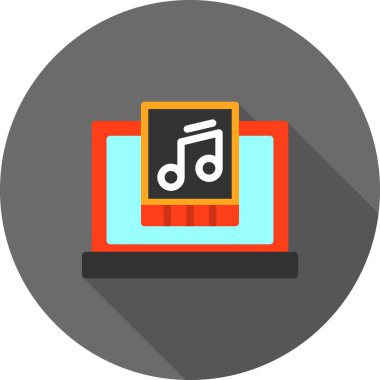 Modern müzik simgesinin vektör illüstrasyonu