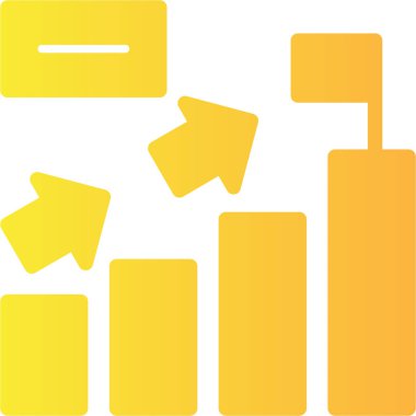 İş haritası vektör simgesi. biçim düz sembol, turuncu renk, yuvarlak açılar, beyaz arkaplan