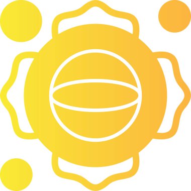 Güneş. Web simgesi basit illüstrasyon