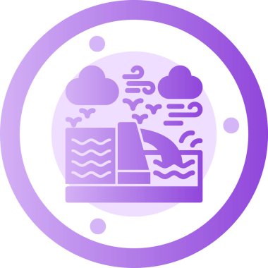 güzel ay ve bulutlar vektör simgesi