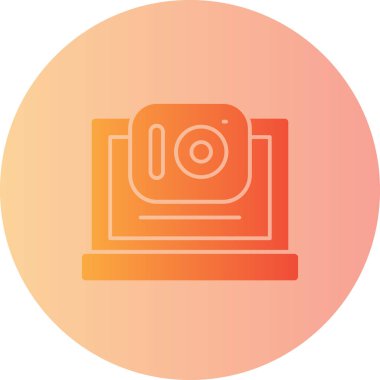 Kamera. Web simgesi basit illüstrasyon