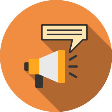 duyuru hoparlörü simgesi, vektör illüstrasyonu