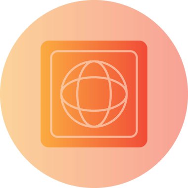 güzel dünya ikonu vektör illüstrasyonu