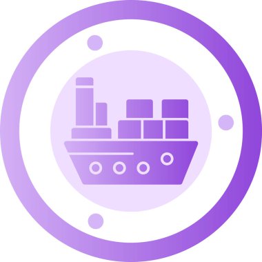 Gemi. Web simgesi basit illüstrasyon