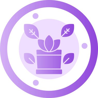 bitki simgesi, basit vektör illüstrasyonu