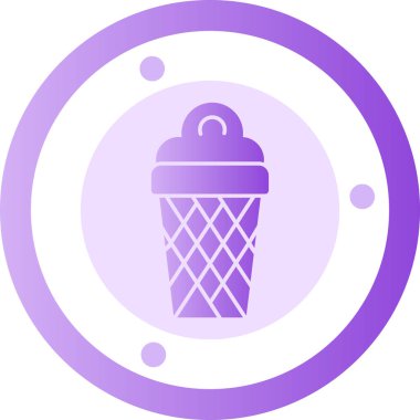 Dondurma. Web simgesi basit illüstrasyon