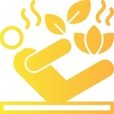 Elinde yaprak tutan bir bitki..