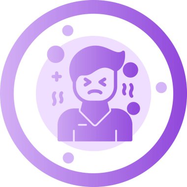 Üzücü bir işareti olan bir adamın vektör çizimi