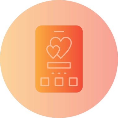 Bir kalp simgesinin vektör illüstrasyonu