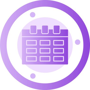 Bir takvimin modern simgesinin vektör illüstrasyonu