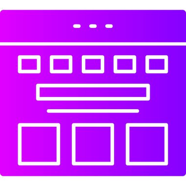 bilgisayar ekranı simgesi, basit vektör illüstrasyonu
