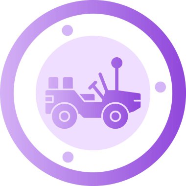 Araba simgesi olan bir kamyonun vektör çizimi