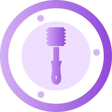 Fırça simgesi. Web için fırça vektör simgelerinin basit illüstrasyonu