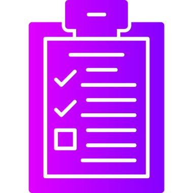 Kontrol listesi. Web simgesi basit illüstrasyon