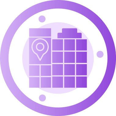 konum haritası simgesi, basit vektör illüstrasyonu