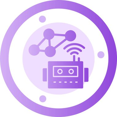 Kablosuz. Web simgesi basit illüstrasyon