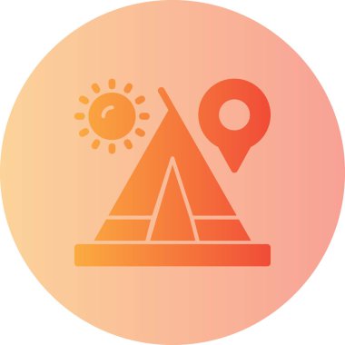 Bir harita simgesinin vektör illüstrasyonu