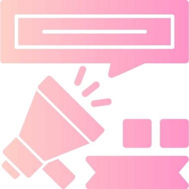 Bir megafon simgesinin vektör çizimi