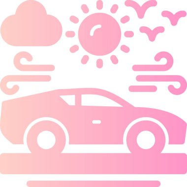 Araba sigortası web simgesi basit illüstrasyon