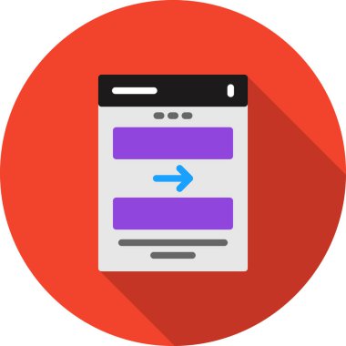 Akıllı telefon. Web simgesi basit illüstrasyon