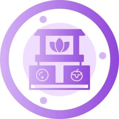 Çiçek simgesinin vektör illüstrasyonu