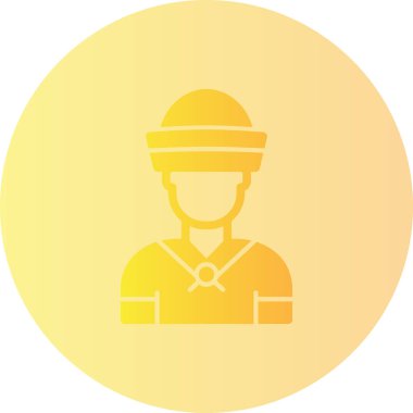 Kasklı bir adamın vektör çizimi