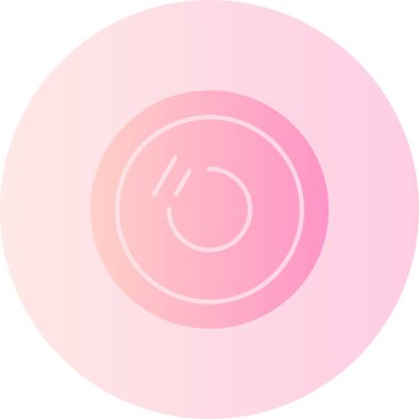 Şirin pembe bir simgenin vektör çizimi