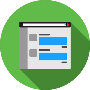 Tarayıcı web tarayıcı simgesi düz biçimli