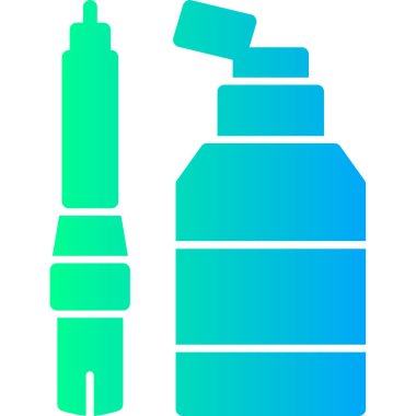 Sprey sprey şişesi simgesi - taslak biçiminde