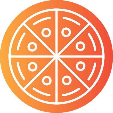 Pizza ikonu vektör illüstrasyonu