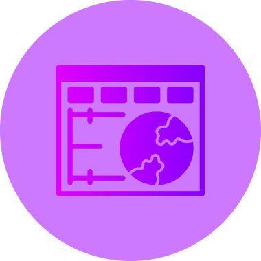 Harita. Web simgesi basit illüstrasyon